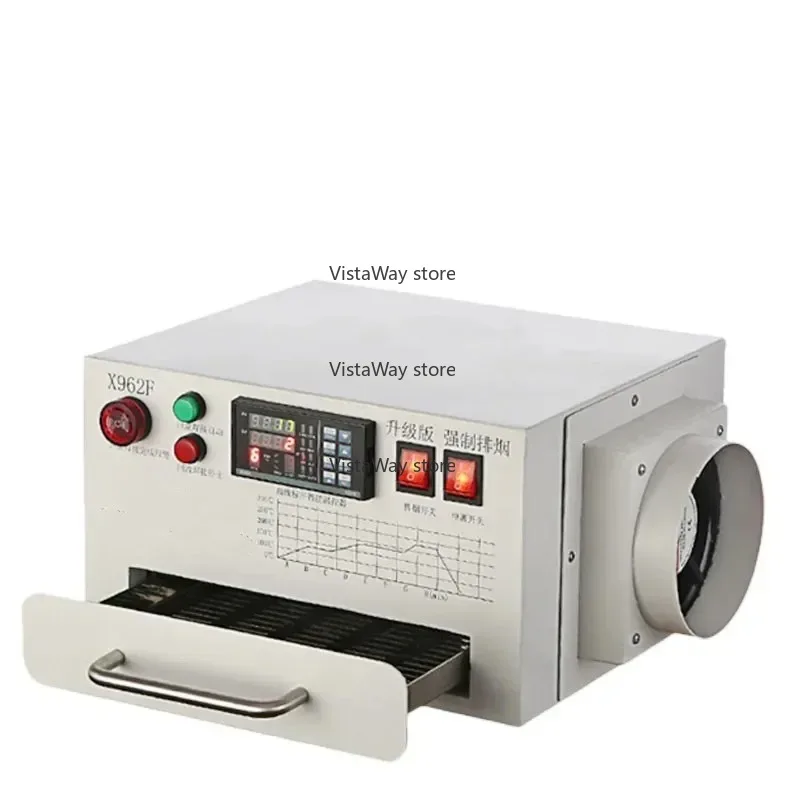 Hot Sale Small Reflow Bench Curved Intelligent SMT SMT SMT Machine Precision Pumping PCB Smoke Exhaust Energy-saving Reflow