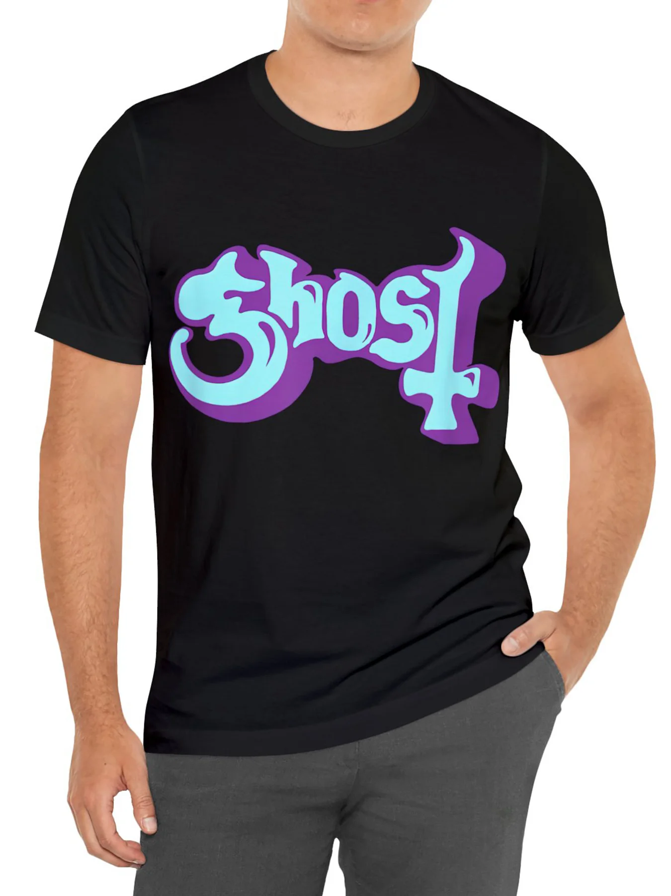 

[Round Neck Outdoor T-Shirt] Men's Casual Short Sleeve Round Neck T-Shirt With Alphabet Pattern, Suitable For Outdoor And Sports