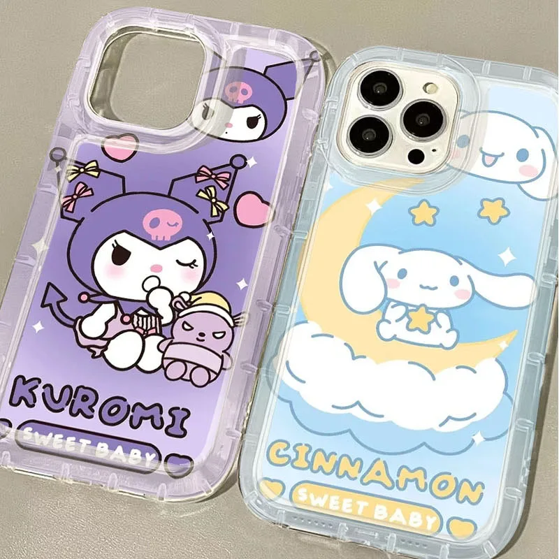 Sanrio Hello Kitty Pom Purin Clear Phone Case for OPPO Reno 7Z 8T 5 6 6Z 7 8 8T 10 Pro Plus F9 F11 4G 5G Airbag Shockproof Cover