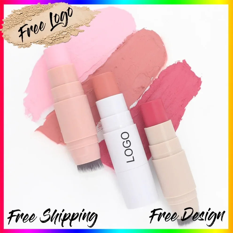 

Waterproof Pigment Single Blush Powder Private Label Long Lasting Face Makeup Powder Blusher Custom Logo Wholesale White Package