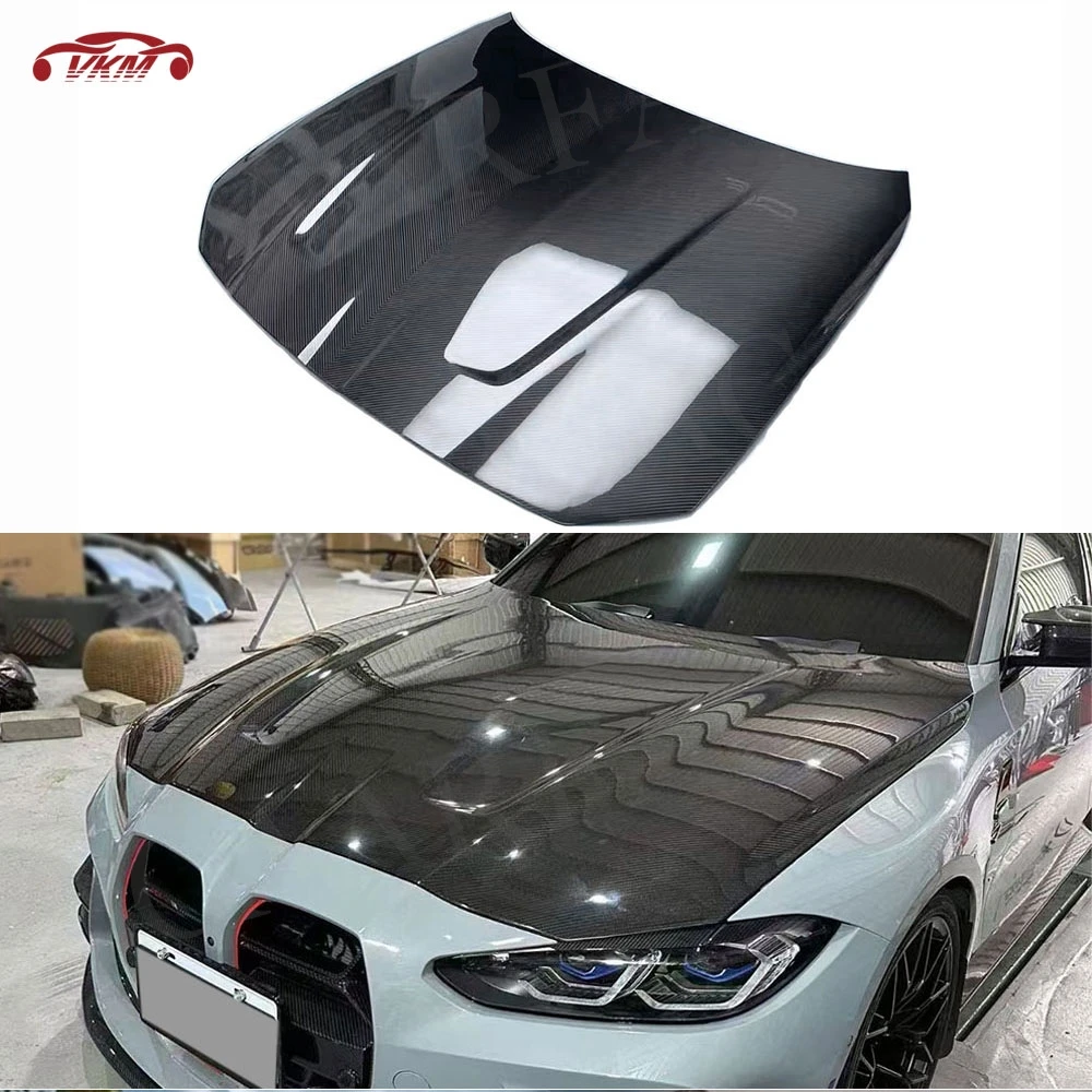 

Carbon Fiber Car Front Bumper Engine Hood Engine Bonnet Trim Cap for BMW G80 M3 G82 G83 M4 2021+ FRP Body Kits
