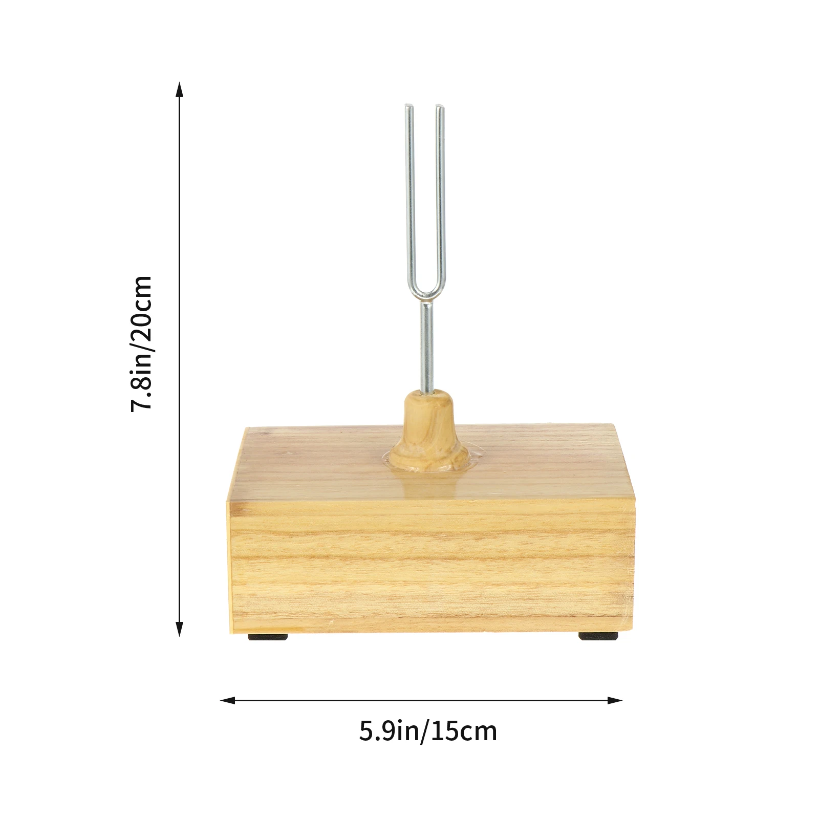 1 Set Tuning Fork Mallet Tuning Fork Mounted On Wooden Base Teaching Prop Musical Instrument String Instrument Accessories