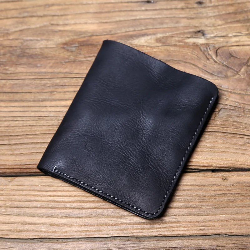 NZPJ männer Leder Brieftasche Retro Top Schicht Rindsleder Brieftasche Vertikale Dokument Clip Kurze Jugend frauen Ultra-dünne geldbörse Tasche – Detail 16