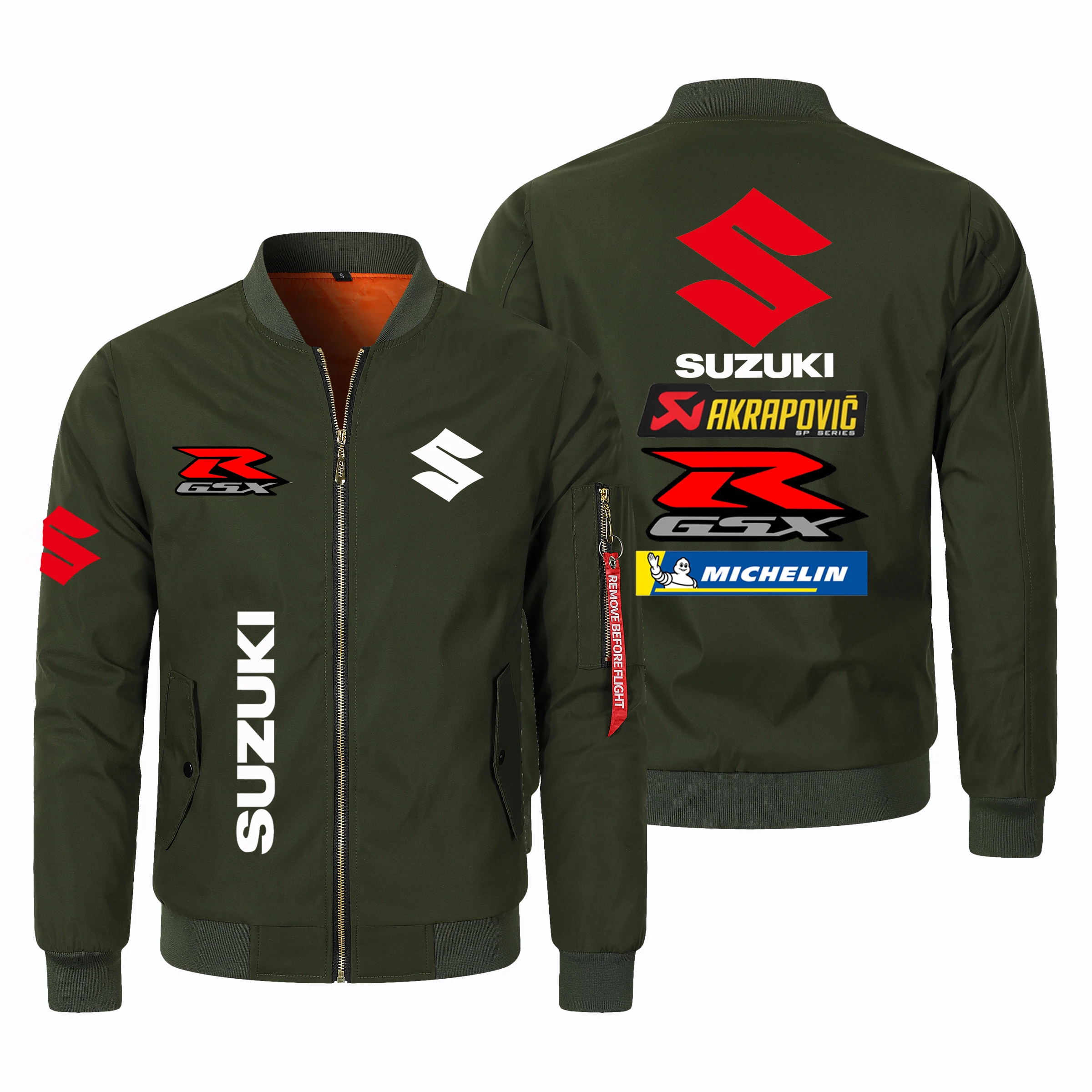 SUZUKIジャンバー Suzuki Team Uniform, Men's Thickened Jacket, Motorcycle Jacket