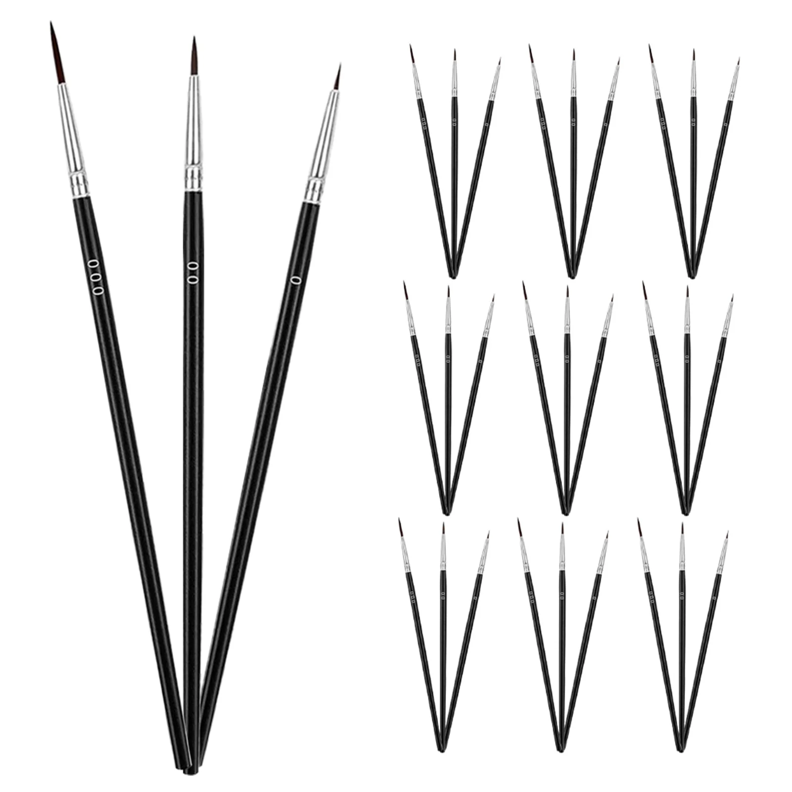 

30pcs Paint Brush Set Fine Detail Thin Tips For Acrylic Oil Watercolor Painting Artist Tool Miniature Art Brushes Kit