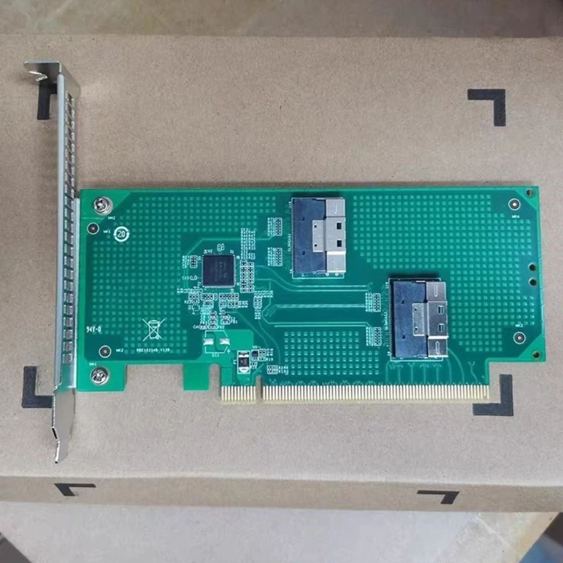 Highly Speed SFF-8654 8i to PCIe Adapters Extension Card PCIe Adapters for Nvme Mainboard Computer