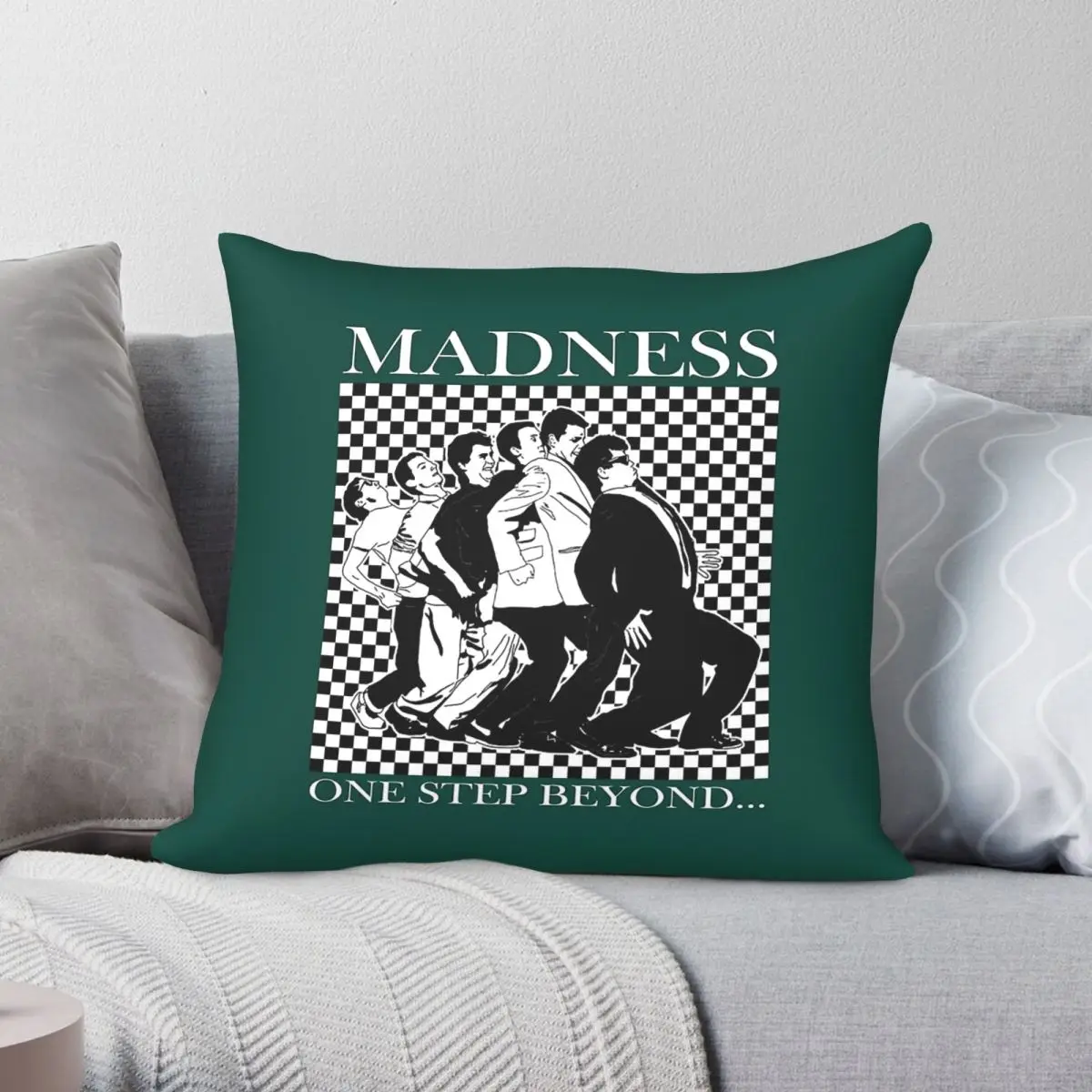 Madness Band Beyond One Step Square Pillowcase Polyester Linen Velvet Printed Zip Decor Pillow Case Room Cushion Cover 45x45