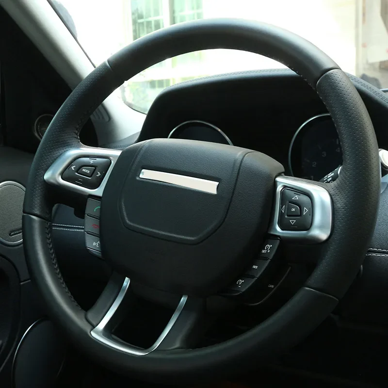 

Gao Ruying For Land Rover Range Rover Evoque 12-18 Car Steering Wheel Button Frame Cover Trim Stickers Interior Car Accessories