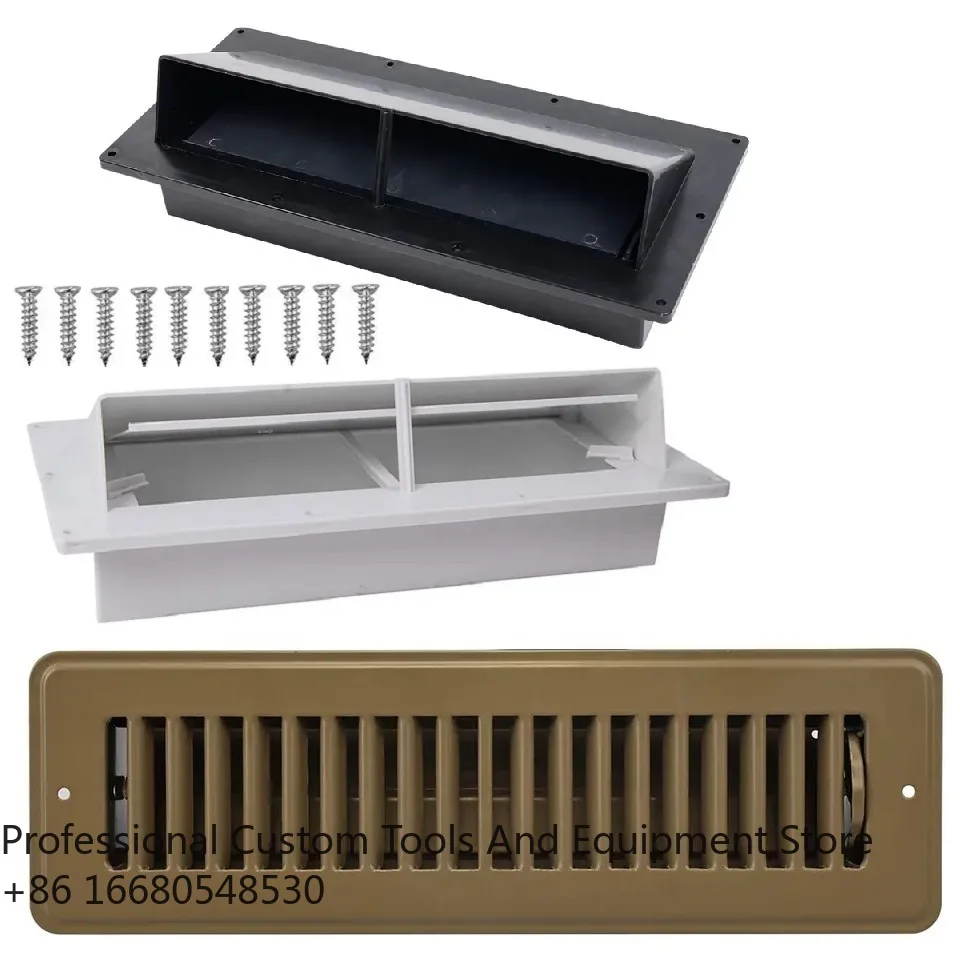 jfWhite Black RV Range Hood Vent ABS Uvioresistant External Vent Exhaust Port Exhaust Hole Cover Plastic RV Accessories
