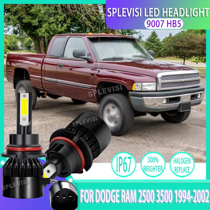 

9007 LED Headlight High/Low Beam Bulb Set 3-Year Assurance For Dodge Ram 2500 3500 1994 1995 1996 1997 1998 1999 2000 2001 2002