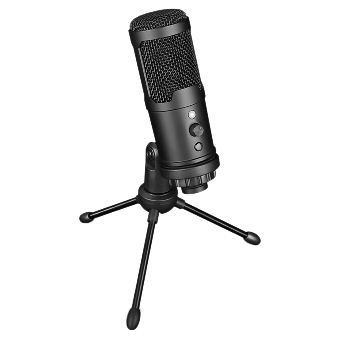 

USB Microphone Condenser Microphone With Mute Button And Volume Knob Used For Live Broadcasting Games And Recording