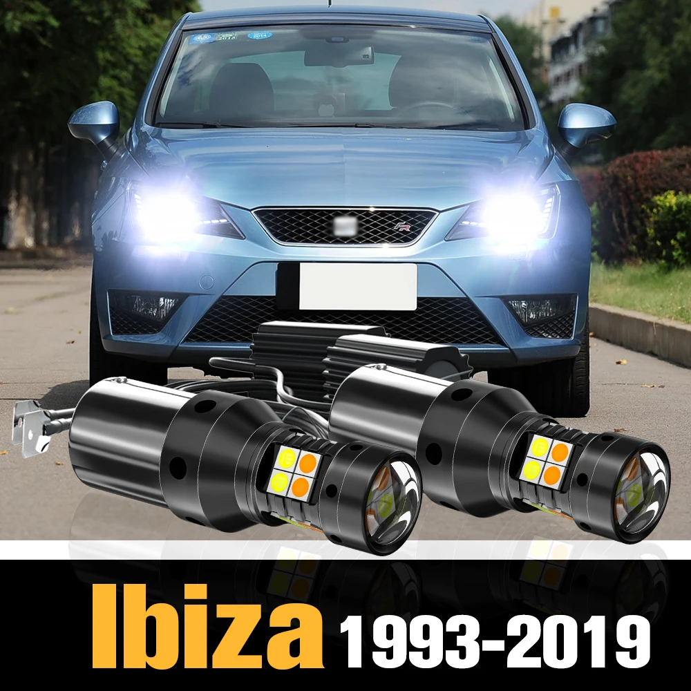 2 قطعة Canbus LED وضع مزدوج بدوره إشارة + النهار تشغيل ضوء DRL اكسسوارات لمقعد إيبيزا 1993-2019 MK2 6K MK3 6L MK4 6J 6P MK5