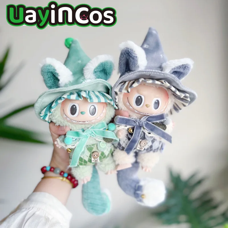 10cm Doll Clothes Cat Rabbit Hat Magic Castle Sweet Costume Suit Elf Stuffed Plushies Plush Doll Accessories Anime Toy  Kids Gif