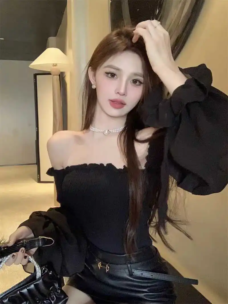 

Для похудения Pure Desire Sweet Splice на одно плечо, женские весенне-летние осенние новые сексуальные шифоновые утюги с деревом ain