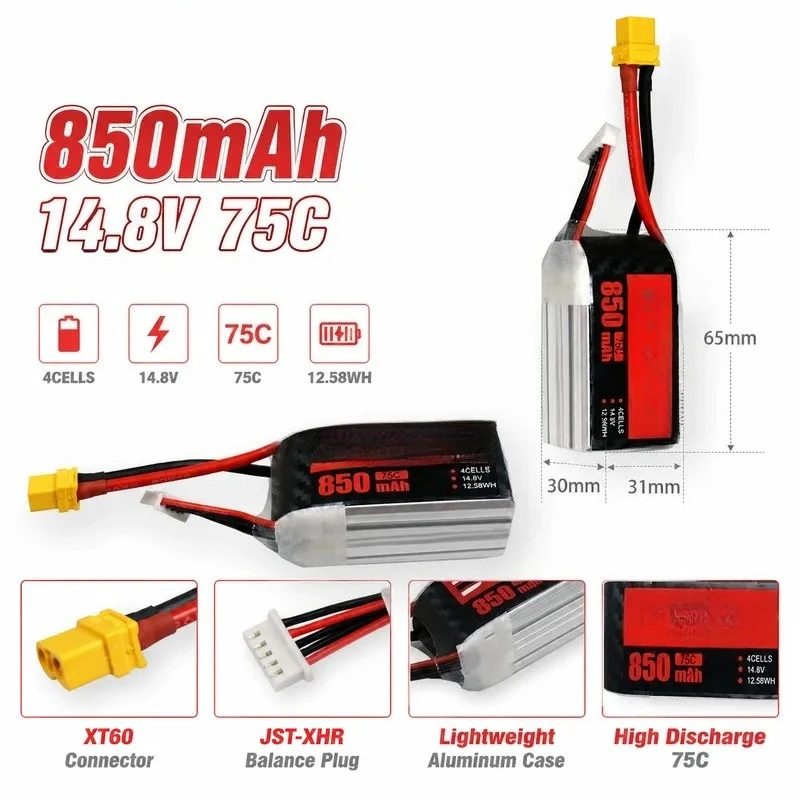 for Beite battery X series 850mah/4S/14.8V/75C/FPV special battery for crossing machine