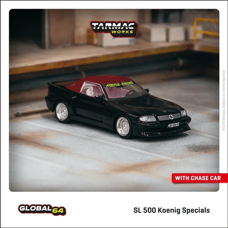 

Tarmac Works 1:64 MB SL 500 Koenig Specials Black Diecast Model Car