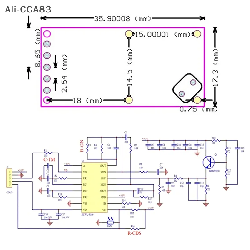 (YY)1Pc/5Pcs 2025 RCWL-0516 microwave radar sensor module Human body induction switch module Intelligent sensor For arduino diy