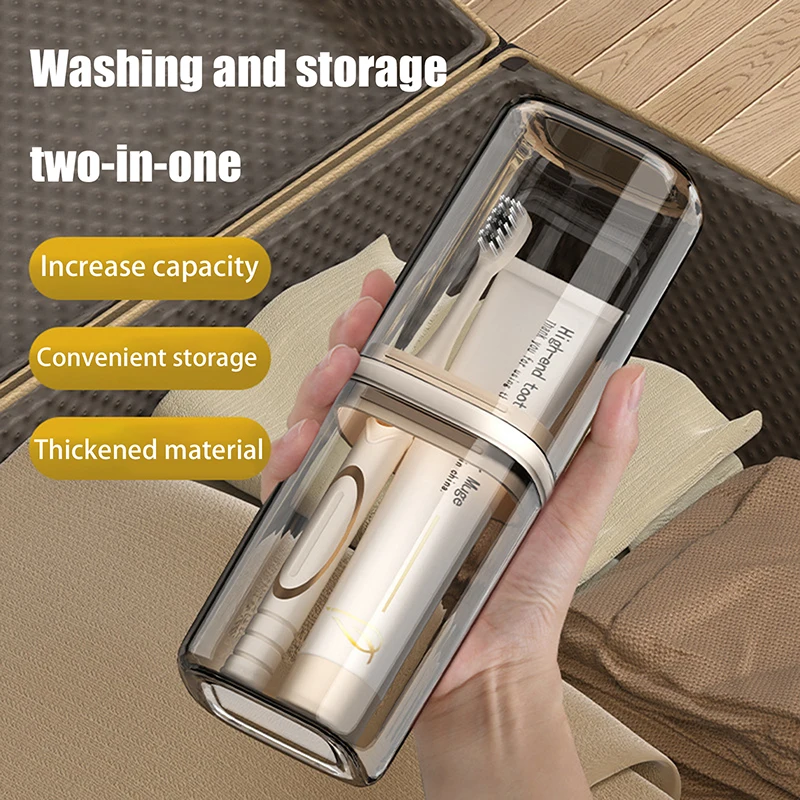 حاويات سفر لفرشاة الأسنان الشفافة، علبة فرشاة أسنان محمولة للاستخدام الخارجي/رحلة عمل/ملحقات السفر #1