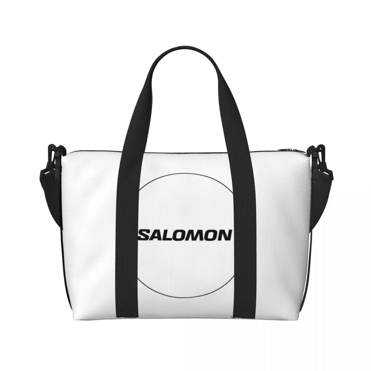 Custom Salomons Logo Grocery Tote Shopping Bag Women Big Capacity Beach Gym Travel Bags