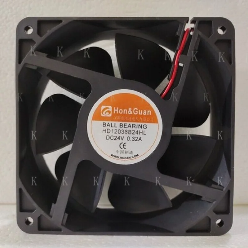 

C ДЛЯ 1 шт. & GUAN Вентилятор HD12038B24HL DC24V 0,32A 12038 12 СМ 2-проводной охлаждающий вентилятор # А6–27