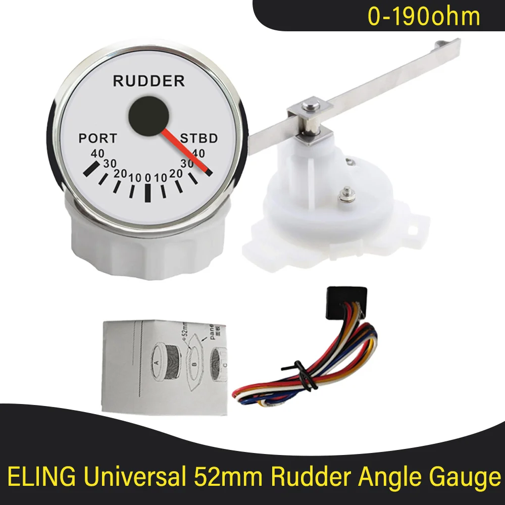 

Водонепроницаемый индикатор угла поворота руля 52 мм 0-190 Ом с 7 цветами подсветки и датчиком 9-32 В для кораблей, лодок, яхт
