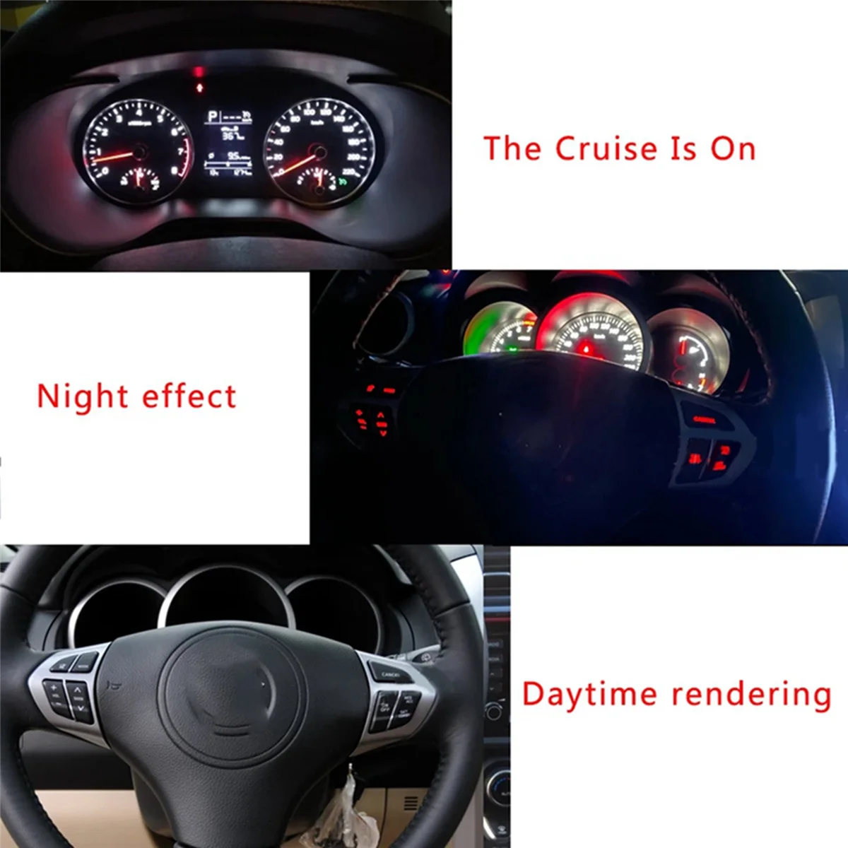 Car Multifunctional Cruise Control Switch Audio Volume Button Steering Wheel Button for Suzuki Grand Vitara Carbon Fiber