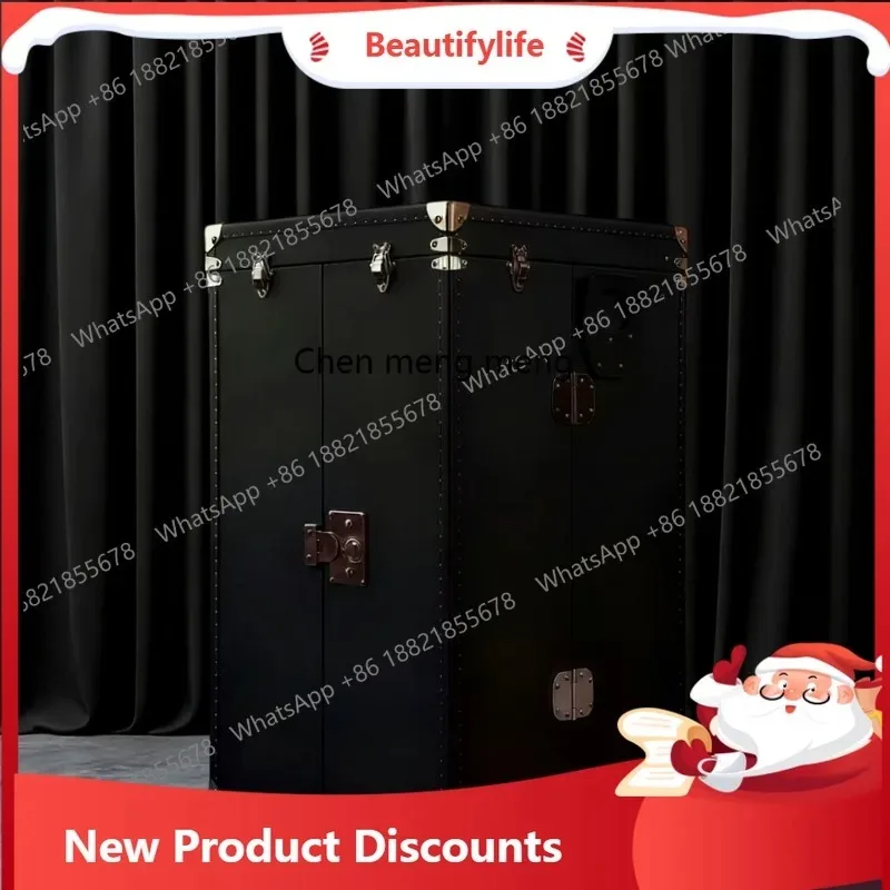 Italian light luxury floor-to-ceiling cabinet, villa luxury home with rocking watch jewelry cabinet modern password leather lock
