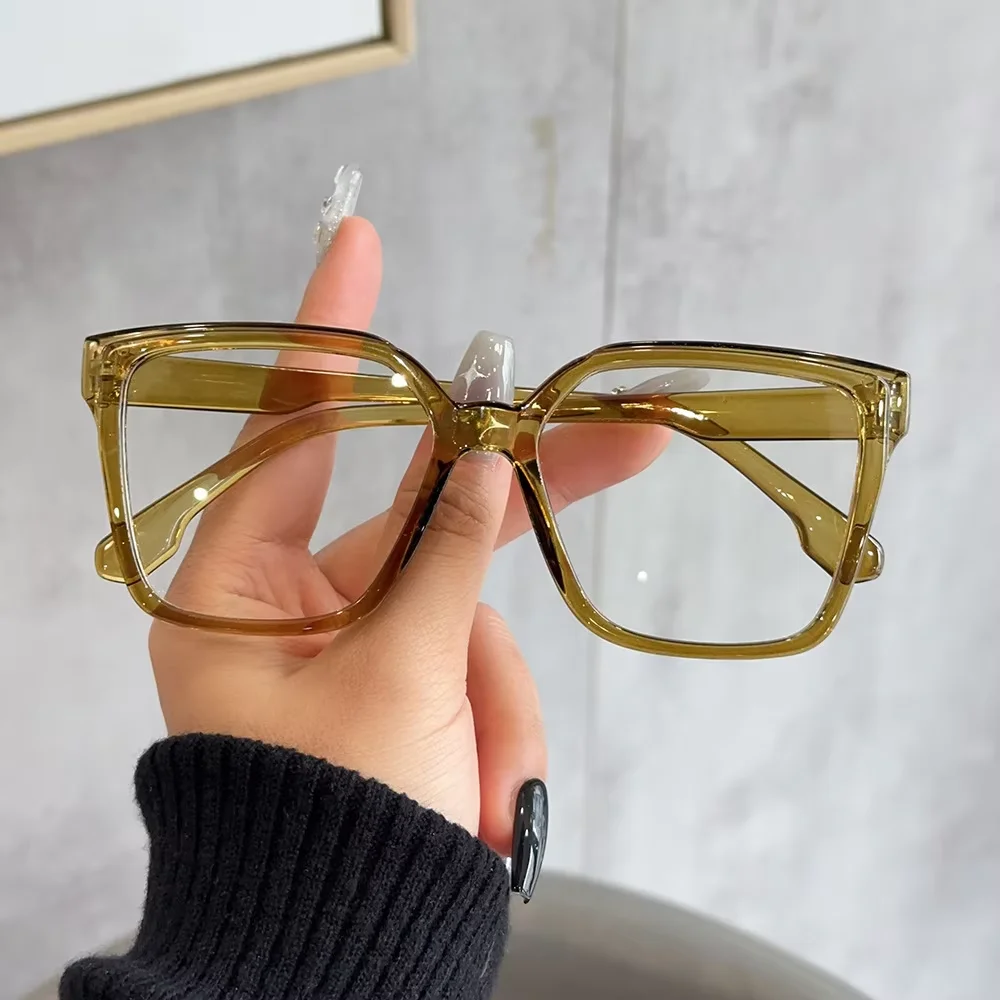 1 Stück/2 Stück/3 Stück/4 Stück elegante, einfache und stilvolle geometrische Brille mit transparenten Gläsern, geeignet für das tägliche Lesen im Büro – Detail 15