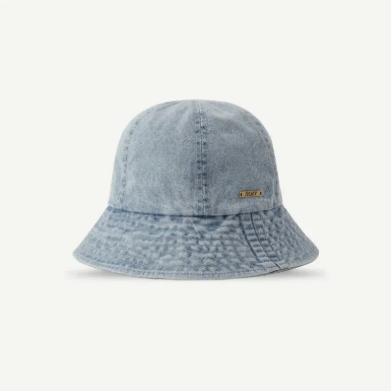 Fashion Washed Denim Hats Unisex Solid Vintage Summer Y2k Fisherman Cap Hat for Women Men Bucket Panama Hat Cap Sun Protection