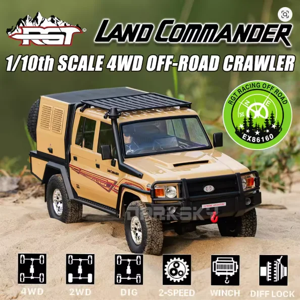 

Новый продукт RGT EX86160 LAND COMMANDER LC79 4WD Матовый 1/10 RC Электрический пульт дистанционного управления Модель автомобиля Гусеничный для взрослых и детей Игрушки