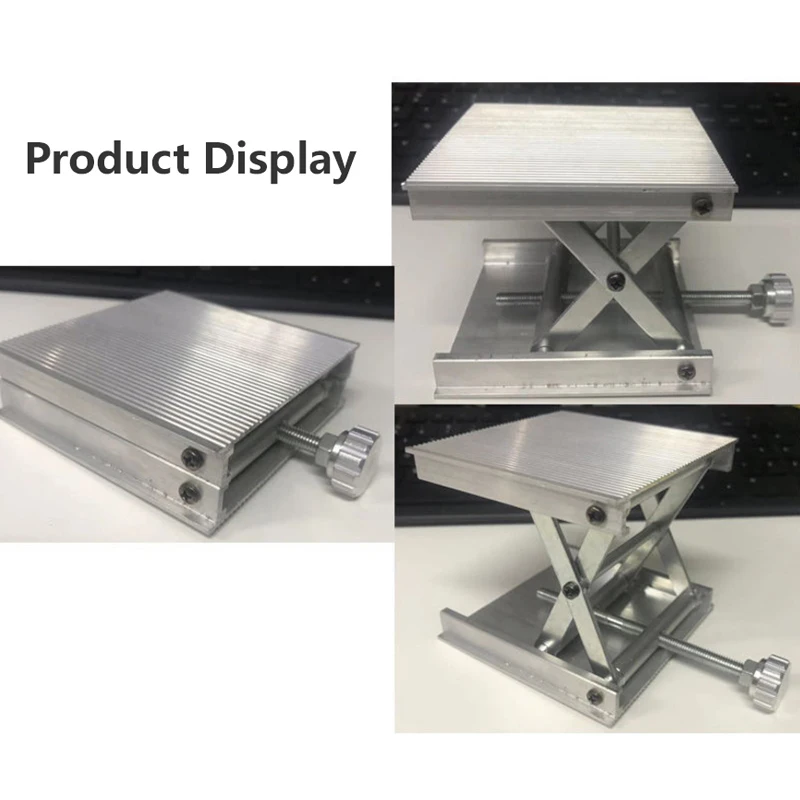 25-90mm Adjustable Stainless Steel Router Lift Table Woodworking Engraving Lifting Stand Rack Manual Lifting Platform Carpenter