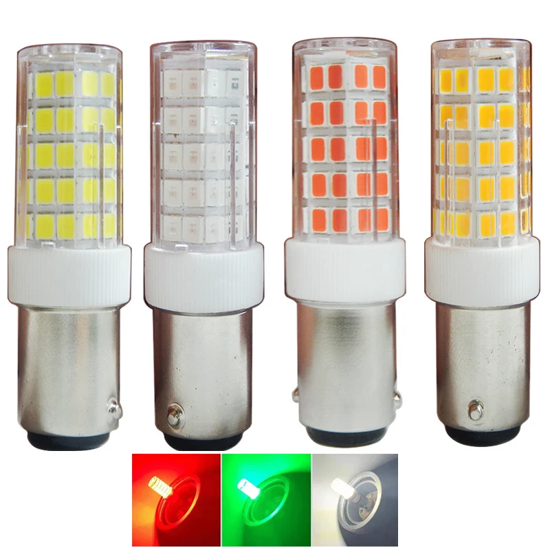 12V 24V 36V BA15D Yacht Boat Ship Signal Lighting LED Light Bulb Bayonet Double Contact Truck Motorhome LED Indicator Light Lamp