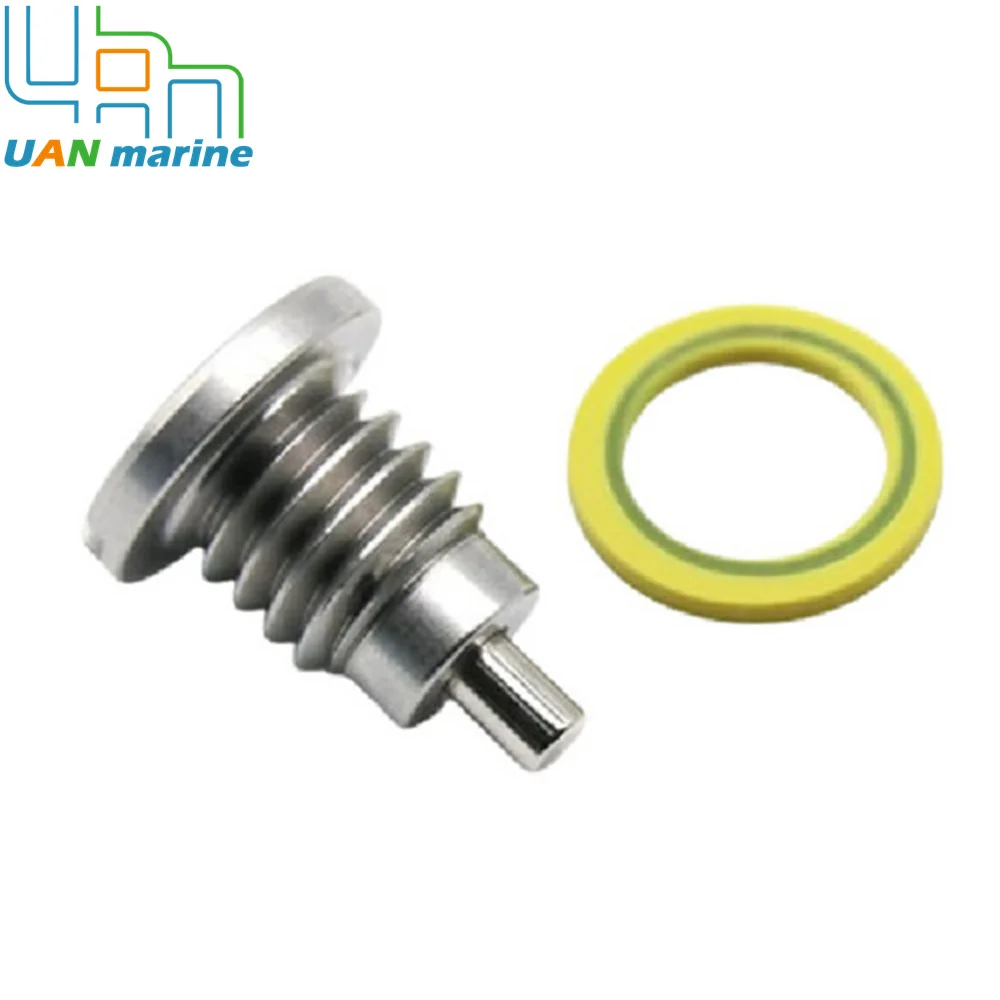 2 PCS 8M0058389 Marine Magnetic Outdrive Gear Case Drain Plug  Screw Gasket 22-8M0058389 22-67892A06 22-67892A1 22-67892