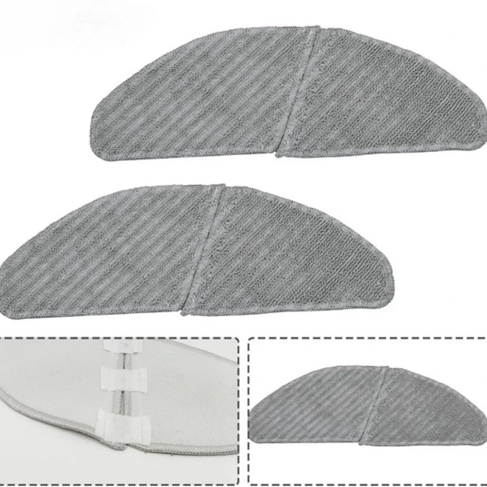 4Pcs Microfiber Mop Cloth for Midea S8+ M7 Robot Vacuum Cleaner Washable Replacement Mopping Pads Spare Parts