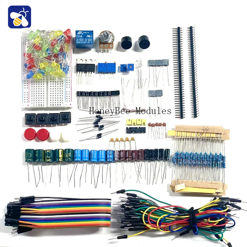 For R3 New 400 Hole Kit Starter Kit Resistor Capacitor Diode Relay Potentiometer Monolithic Module