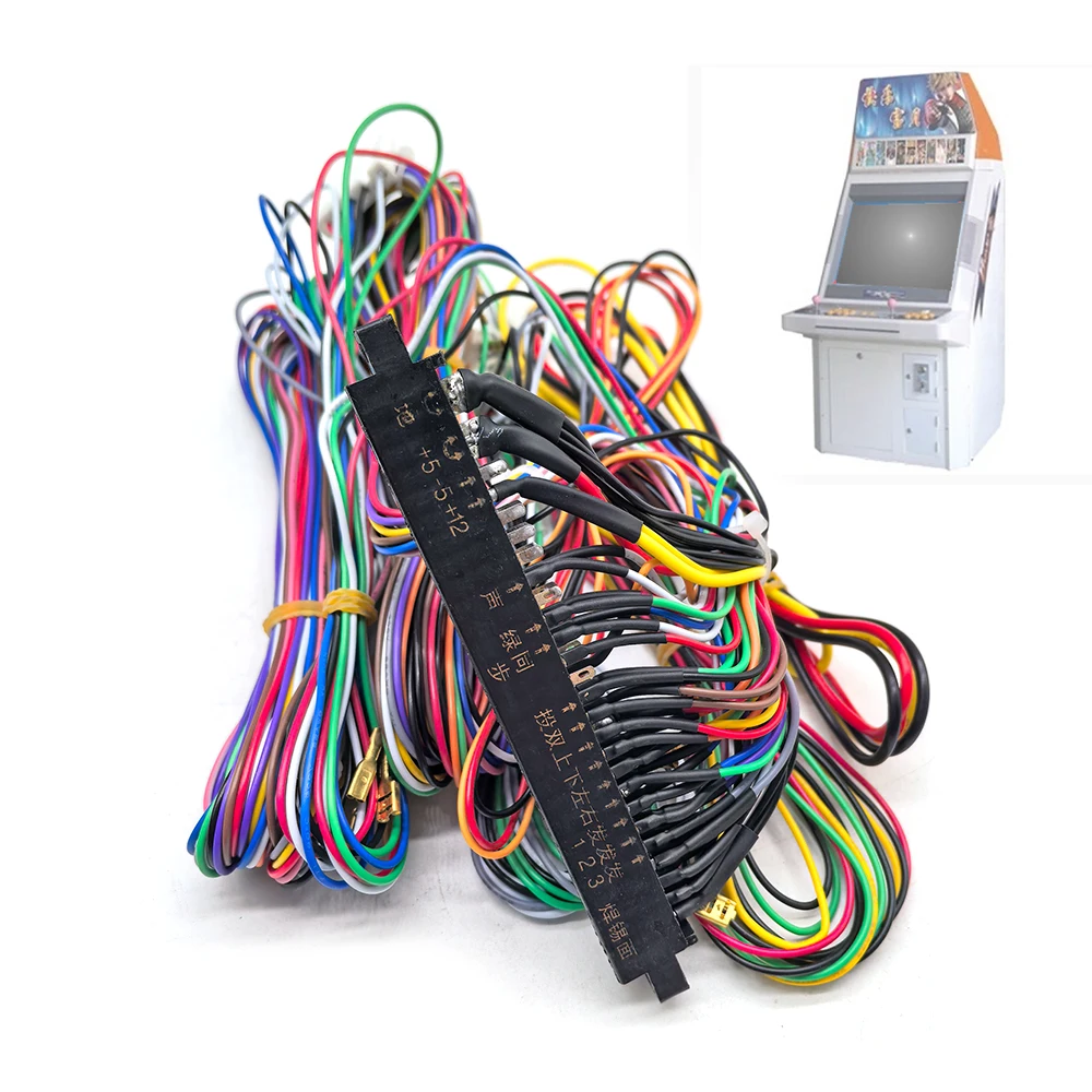 

28Pin Jamma Wire Harness Loom Connector For Video Arcade Cabinet Pandora Game Board SANWA Joystick Button Coin CRT Interface