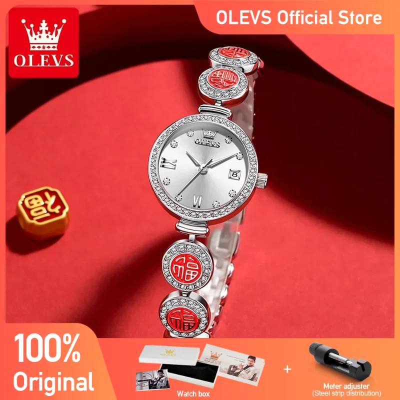 

OLEVS 5630 Women Watch Original Brand Elegant Fashion Quartz Watch Waterproof LuminousAutomatic Date Good Luck Ladies Watch Box