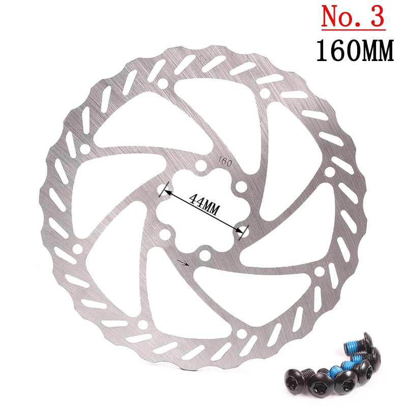 1 Piece 6 Bolts 140/160/180/203MM MTB Road Bike Brake Disc Rotors Hydraulic Mechnical Mountain Disc Brake Rotor