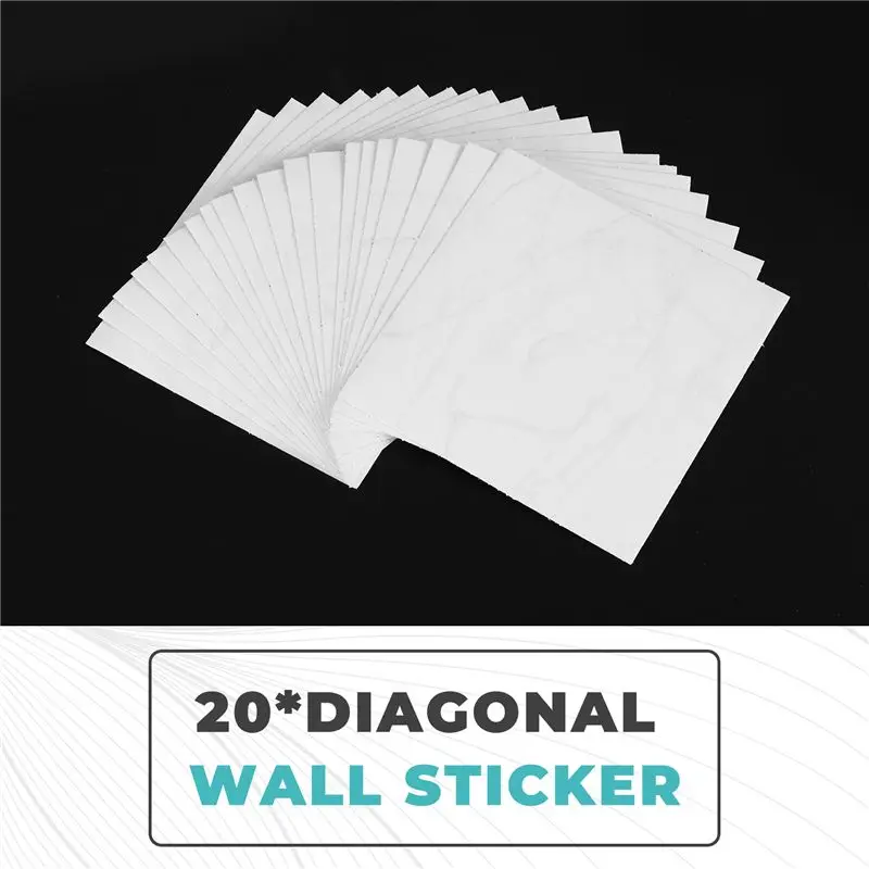 20Pcs/Lot Pvc Waterproof Tiles Diagonal Sticker 10X10cm Self Adhesive Wall Tiles Decal Furniture Bathroom 3D Floor Decor Sticker