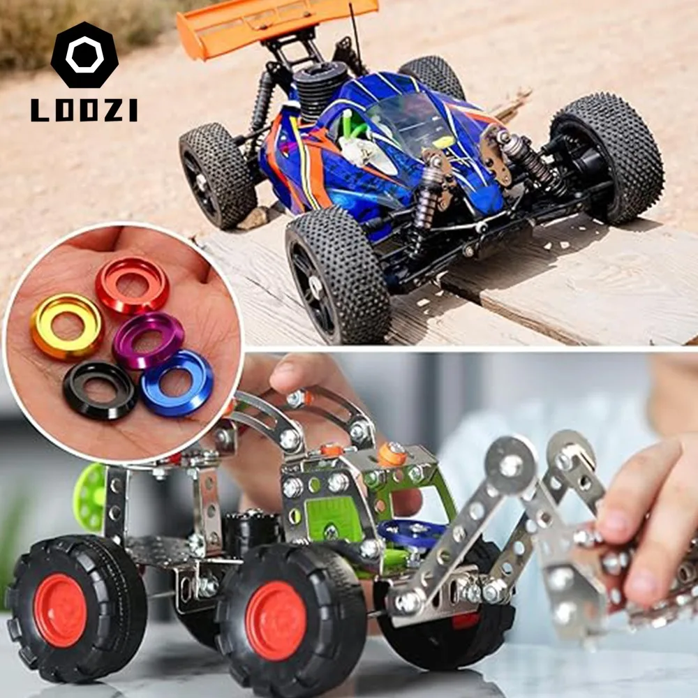 10 قطعة M2 M2.5 M3 M4 M5 M6 M8 الملونة الألومنيوم كأس رئيس غسالة ل زر مسمار لولبي الرأس ISO7380 الترباس #5