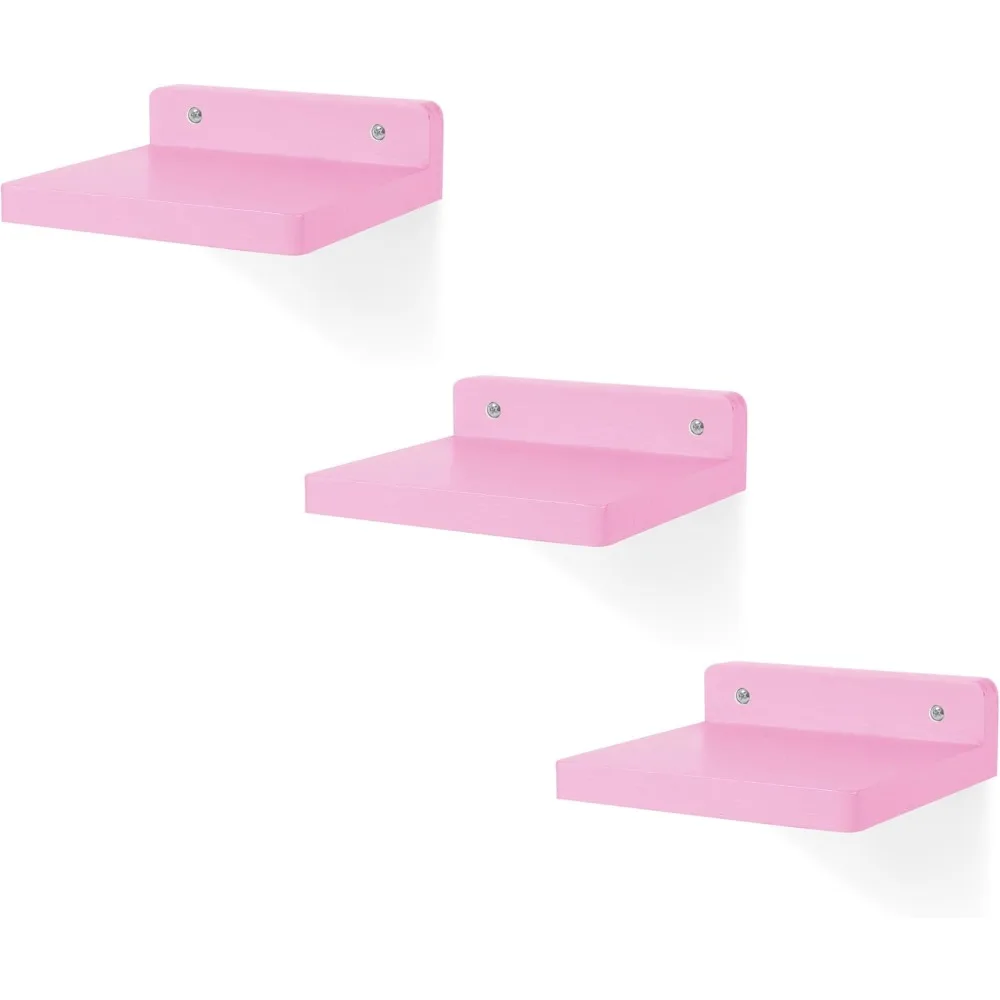 رف عائم صغير، أرفف صغيرة 5 بوصة، مجموعة من 3 أرفف حائط صغيرة لغرفة النوم وغرفة المعيشة والحمام والمطبخ والمكتب وديكور الغرفة ( #6