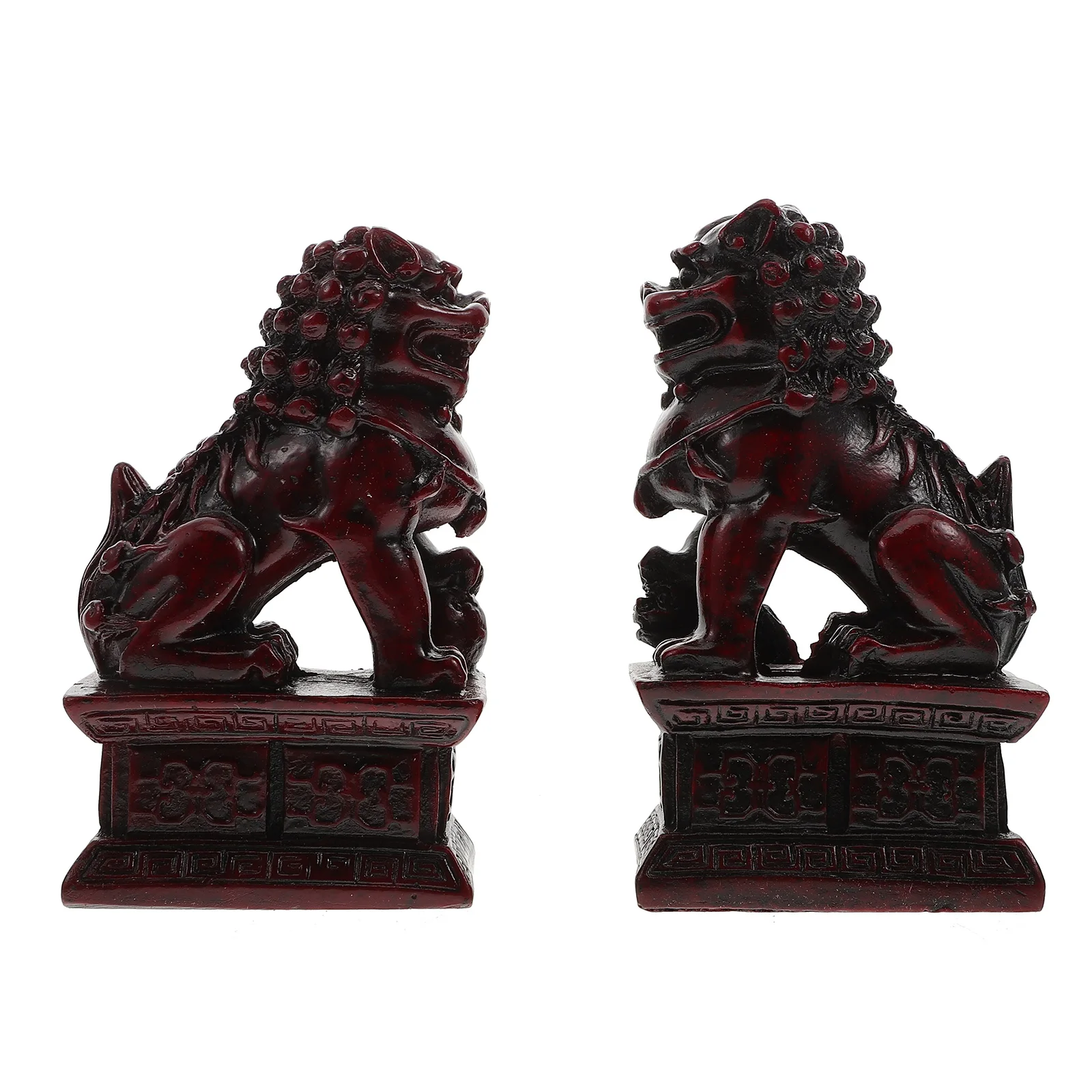 

1Pair Resin Lion Decors Good Quality Versatile Style Home Adornments Creative Desktop Tabletop Decorations Resin Lions