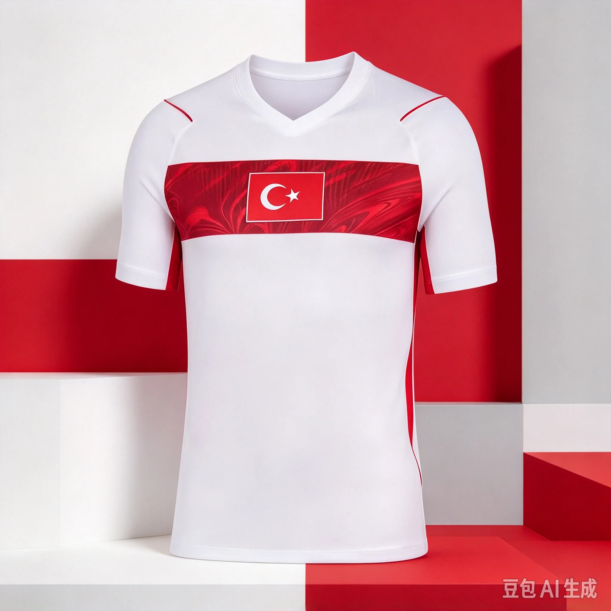 2026 New Türkiye Home Away Jersey Men's Summer Breathable Short Sleeve Suitable for Adult/Children's Daily Wear Family Matching