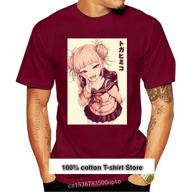 Camiseta de Himiko Toga BNHA para hombre, camisa con texto japonés, camiseta para mujer