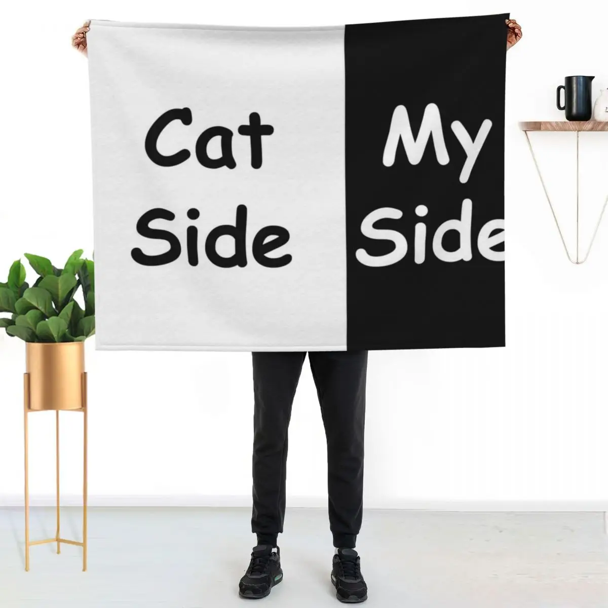 Cat Side My Side (Best Blanket) Throw Blanket Multi-Purpose Flannel christmas gifts Single Nap Heavy Blankets