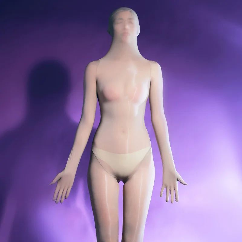 كامل الجسم جوارب داخلية الرجال النساء مثير النفط لامعة حللا شير لامعة Catsuit 5D جوارب طويلة ناعمة سيدة المثيرة الملابس الداخلية #3