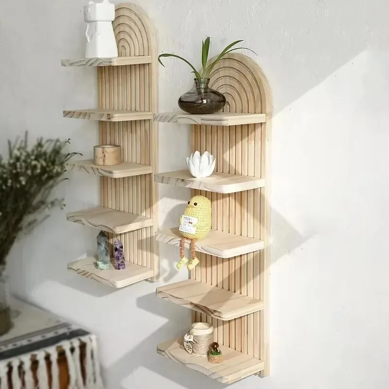 26 StyleHot Selling In 2025Wooden Antique Door Design, Wooden Crafts, Solid Wood Wall Mounted Flowerpot Storage Rack, Hanging De