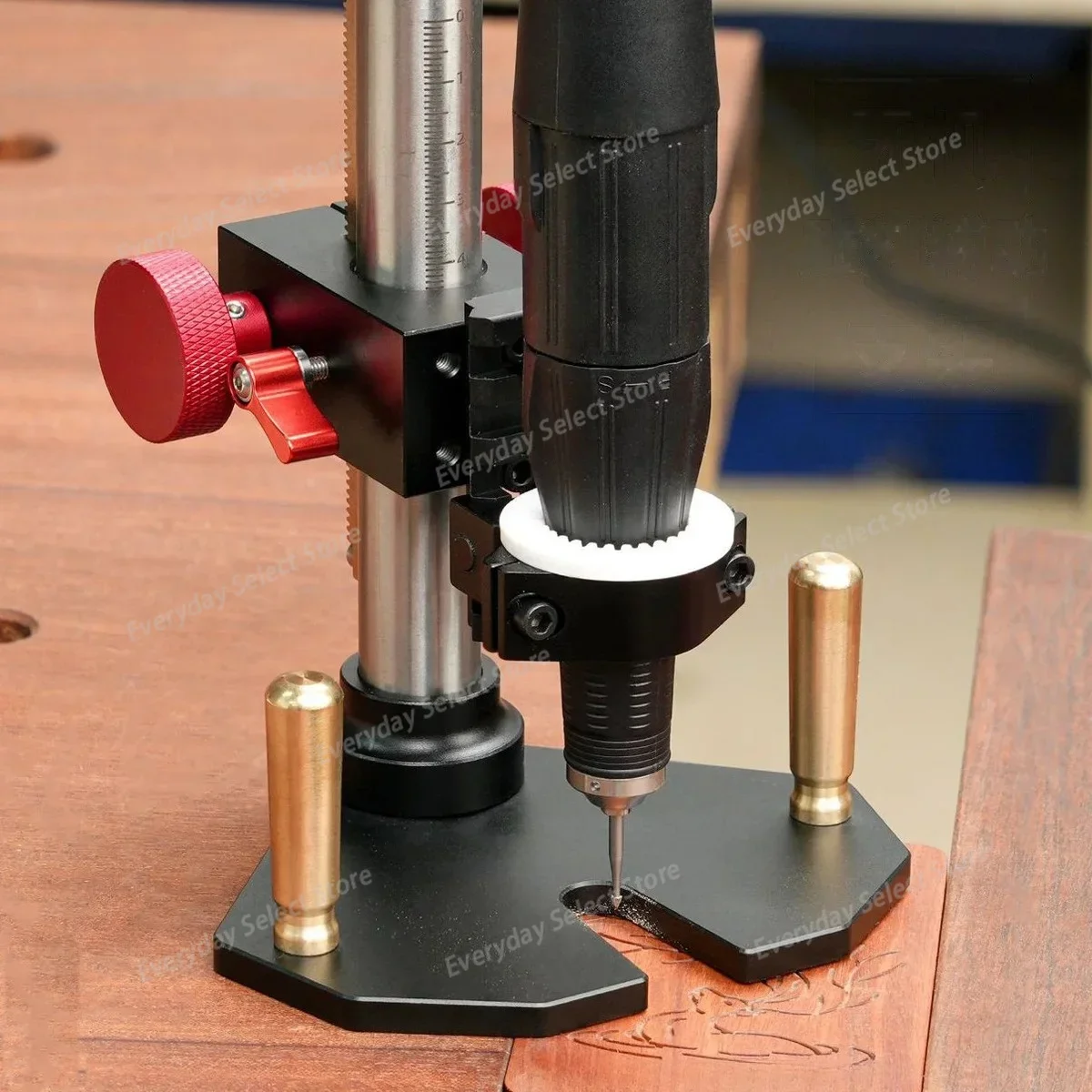 Rotary‑Tool Engraving Stand with Adjustable Column, Drill‑Press Base for Jewelry Crafting and Fine‑Detail Carving