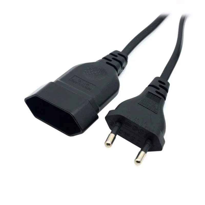 0.5m 1m 2m European EU 2 Prong VDE Male to Female Power Extension Cord Cable for PC Computer PDU UPS