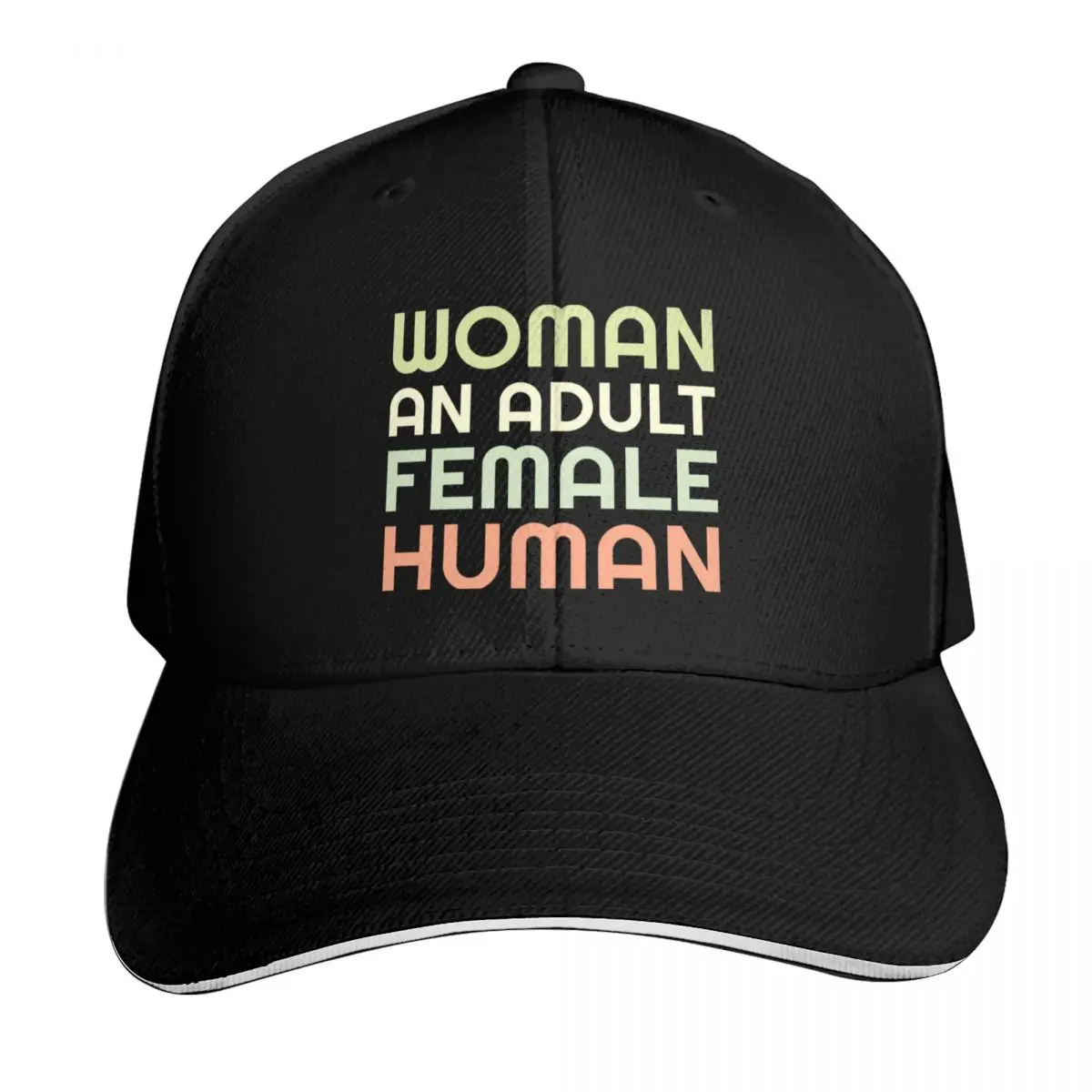 Woman An Adult Female Human - Definition of Woman Baseball Cap Cotton Twill Breathable Contrast Two Tone Brim Snapback Flat Bill